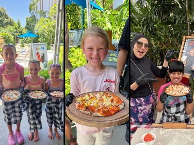 Kids Pizza Making Lunch at Prime Plaza Suites Sanur